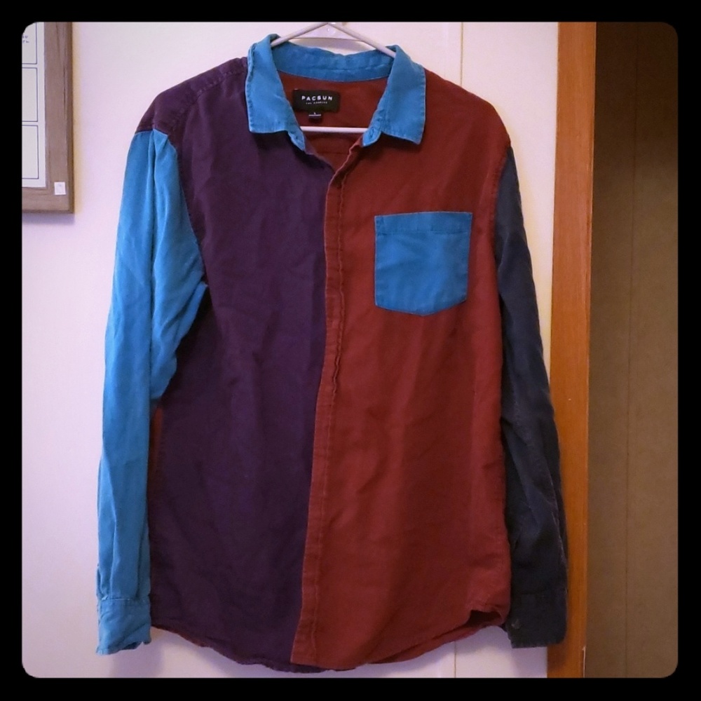 Pacsun Multi Color Button Up - image 1